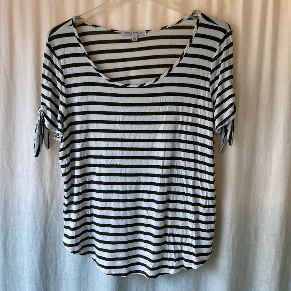 Olive Green Striped Shirt